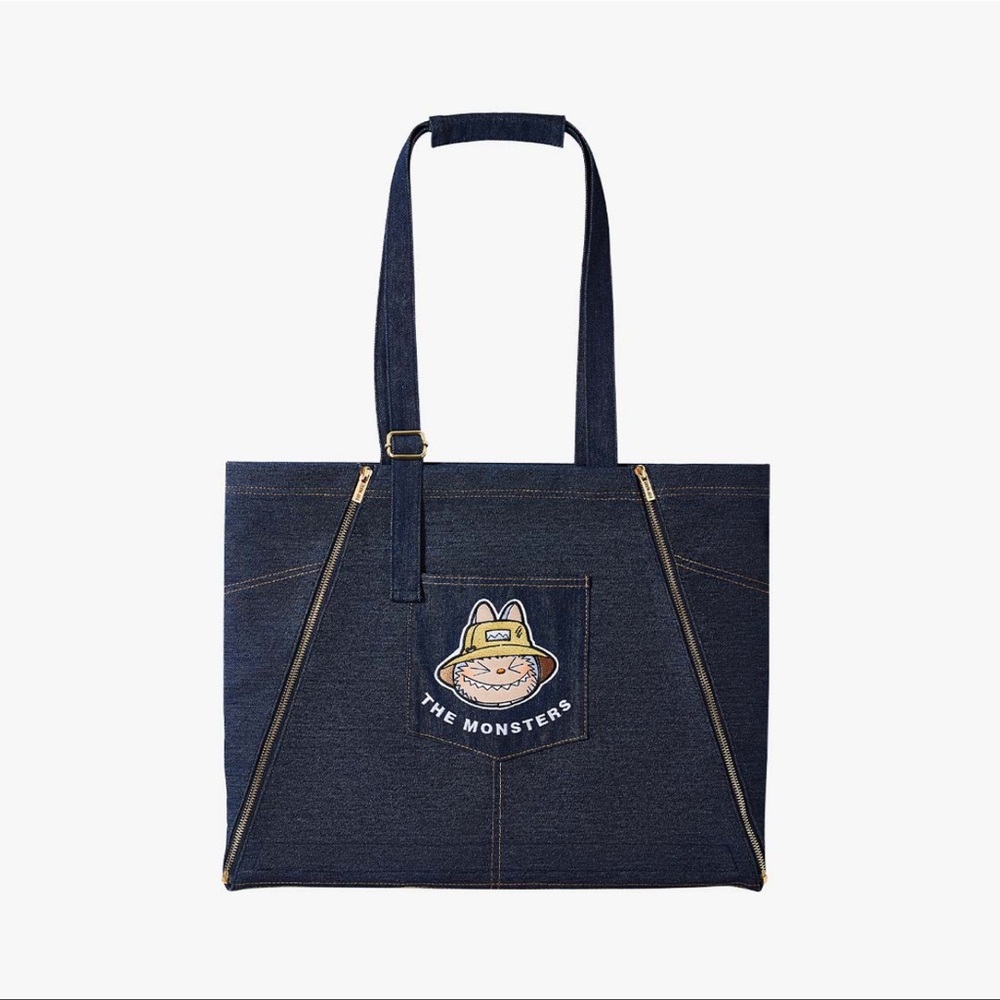 The Monsters Denim Tote Bag - Navy